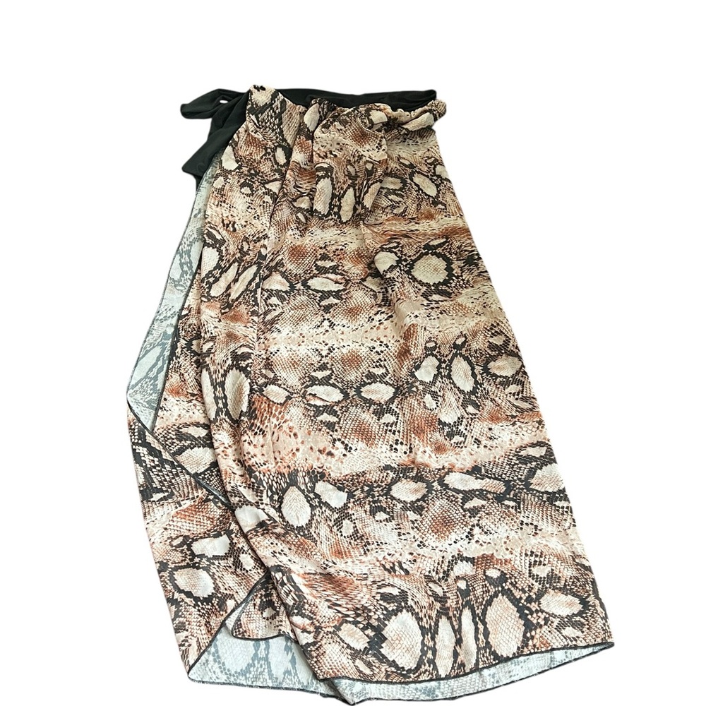 Snakeskin Print Swim Sarong -size 1x